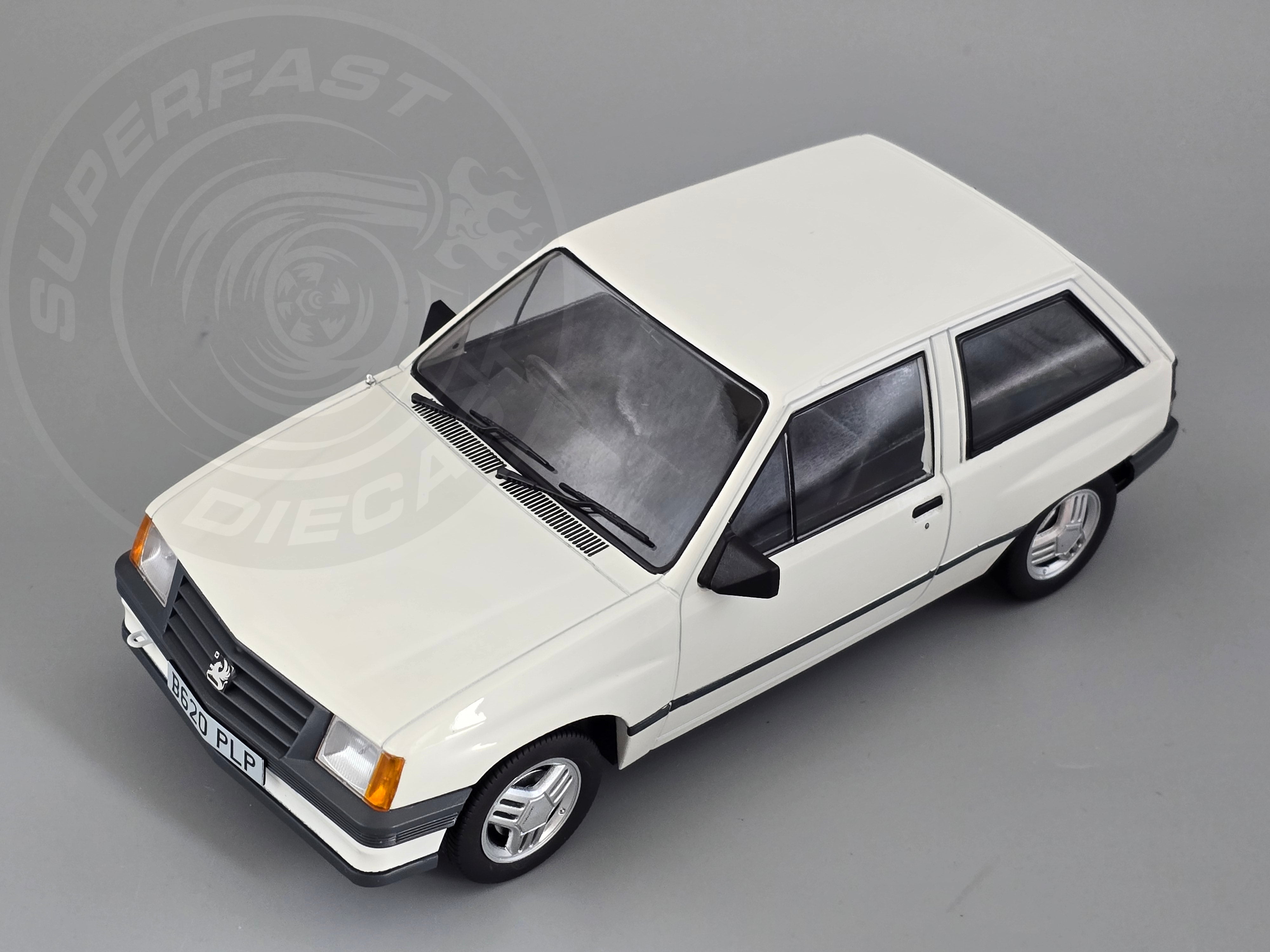 MCG 1:18 Scale Diecast - 1983 Vauxhall Nova (UK Exclusive RHD), White - MCG18904