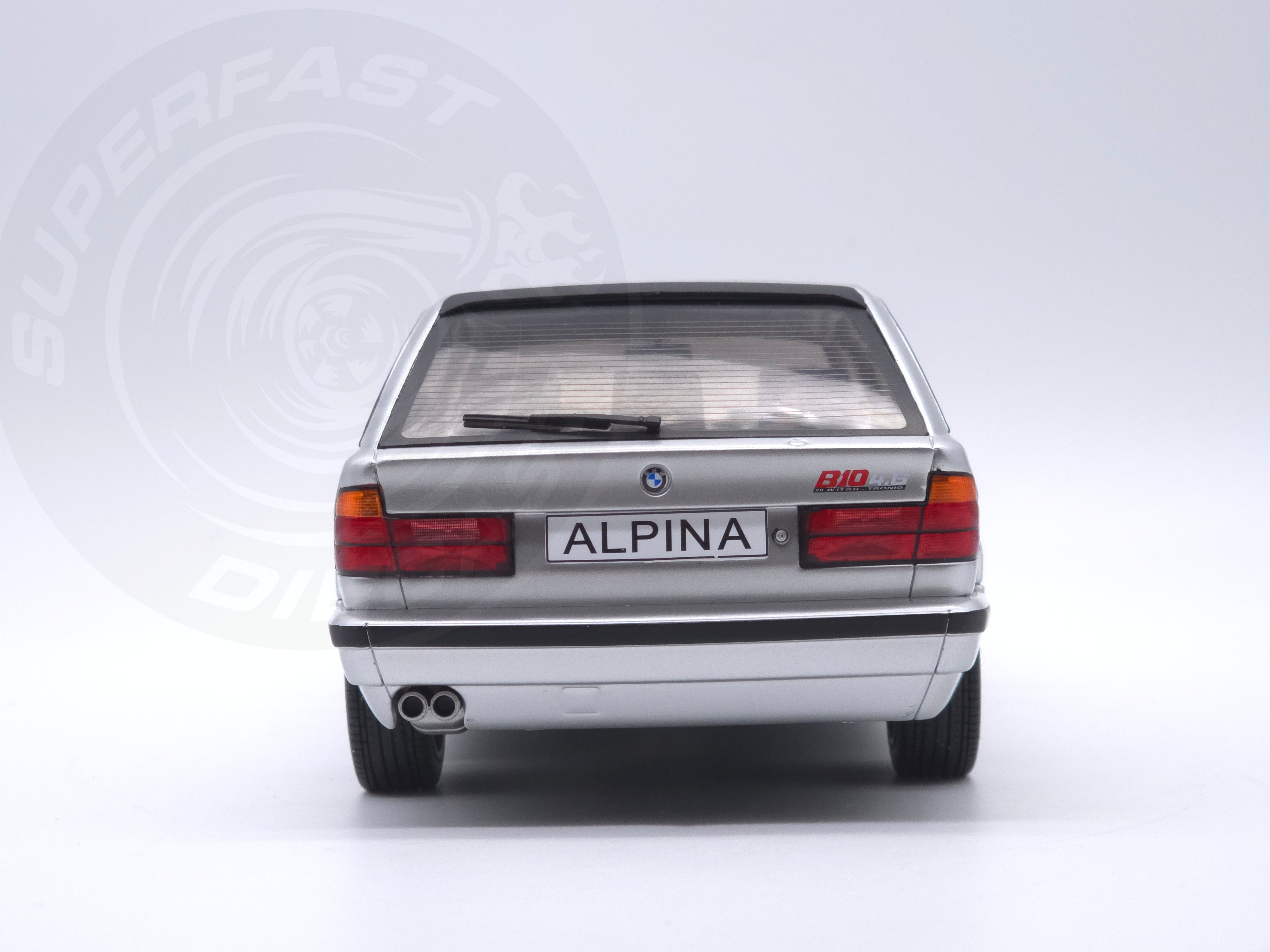 MCG 1:18 Scale Diecast Model Car - 1991 BMW Alpina B10 (E34) 4, 6 Touring, Silver - MCG18332