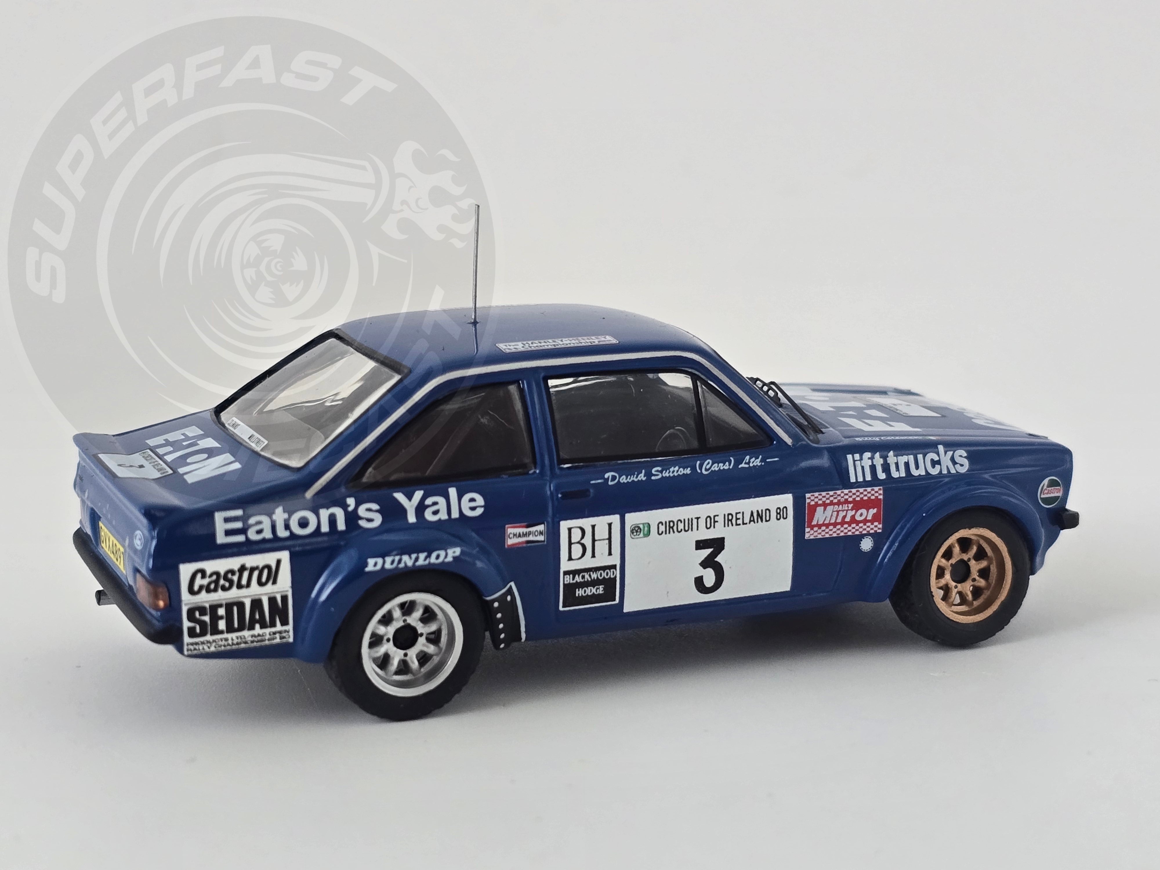 IXO 1:43 Scale Diecast - FORD ESCORT MK 2 RS 1800 #3 B.Coleman - N.Brendan Circuit of Ireland 1980 - RAC440.22