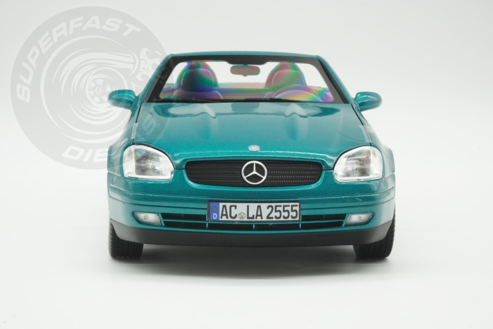Norev 1:18 Scale Diecast Car - 1996 Mercedes Benz SLK, Vivianit Green - 183021