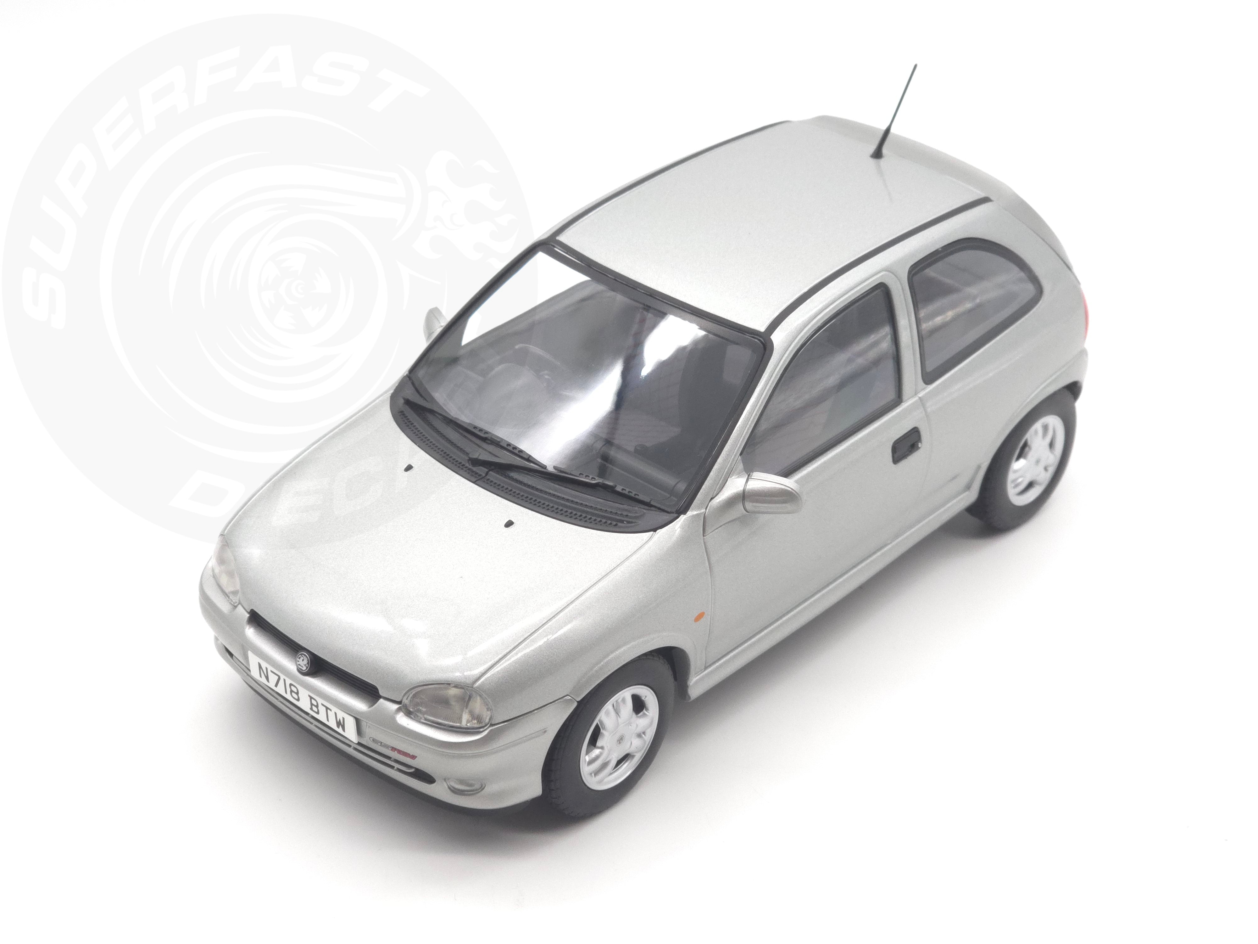 MCG 1:18 Scale Diecast - 1993 Vauxhall Corsa GSi (UK Exclusive RHD), Silver - MCG18846