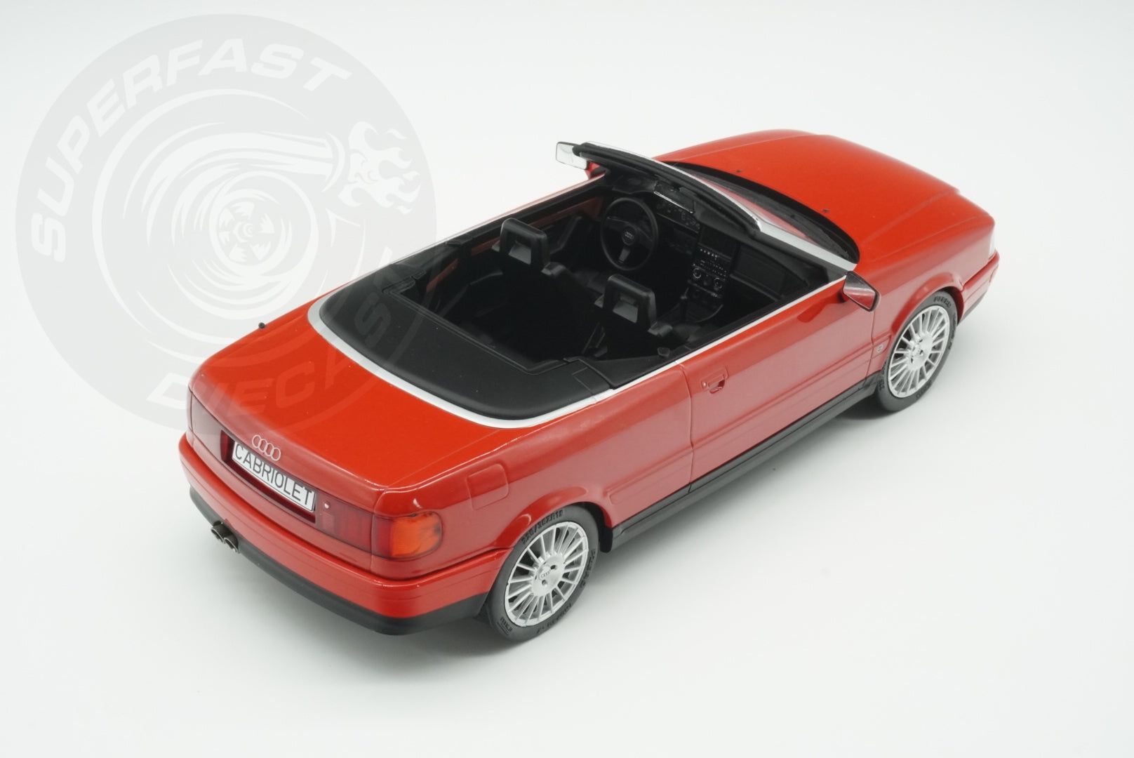 MCG 1:18 Scale Diecast - 1991 Audi 80 Cabriolet, Red - MCG181224