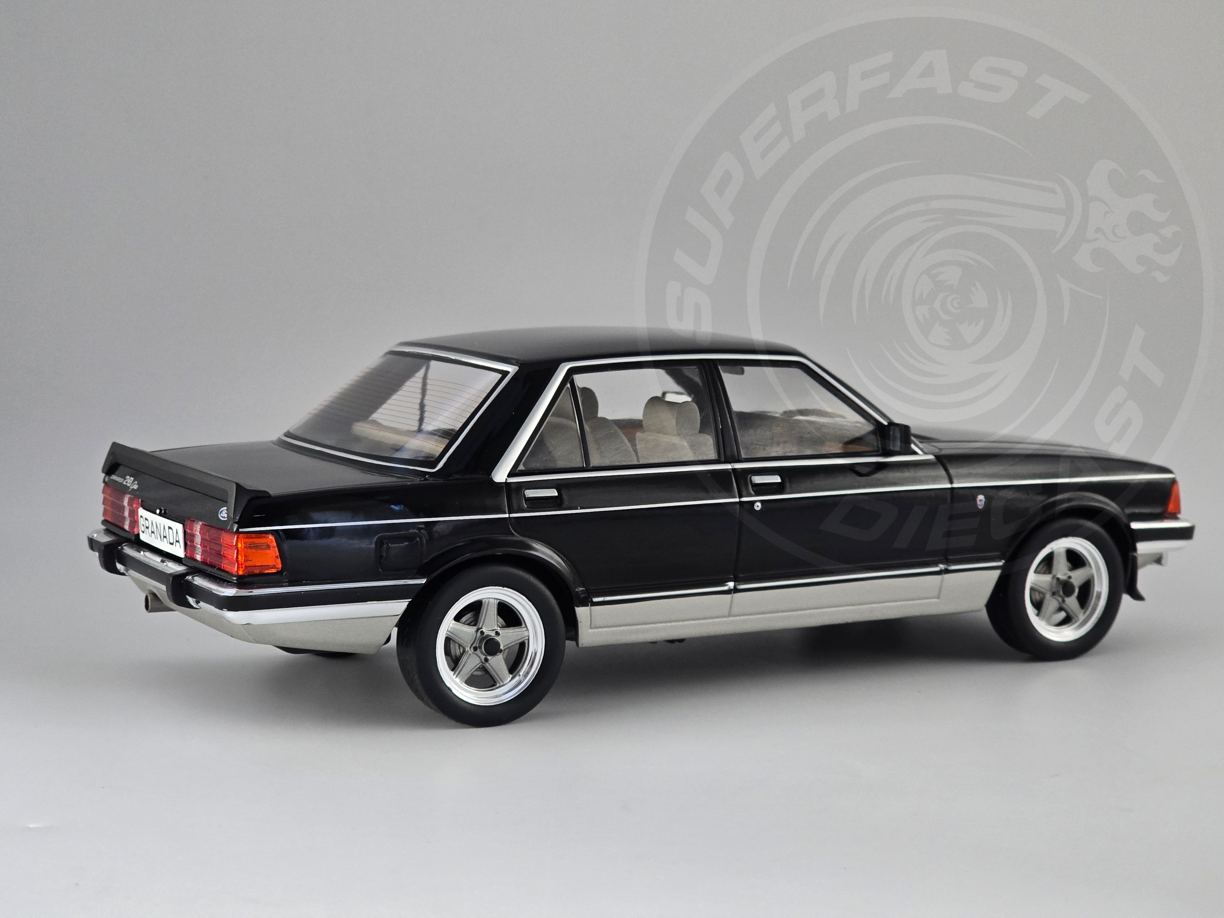 MCG 1:18 Scale Diecast MCG 1:18 Scale Diecast Ford Granada MK II 2.8 Injection, Black/Grey - MCG18536