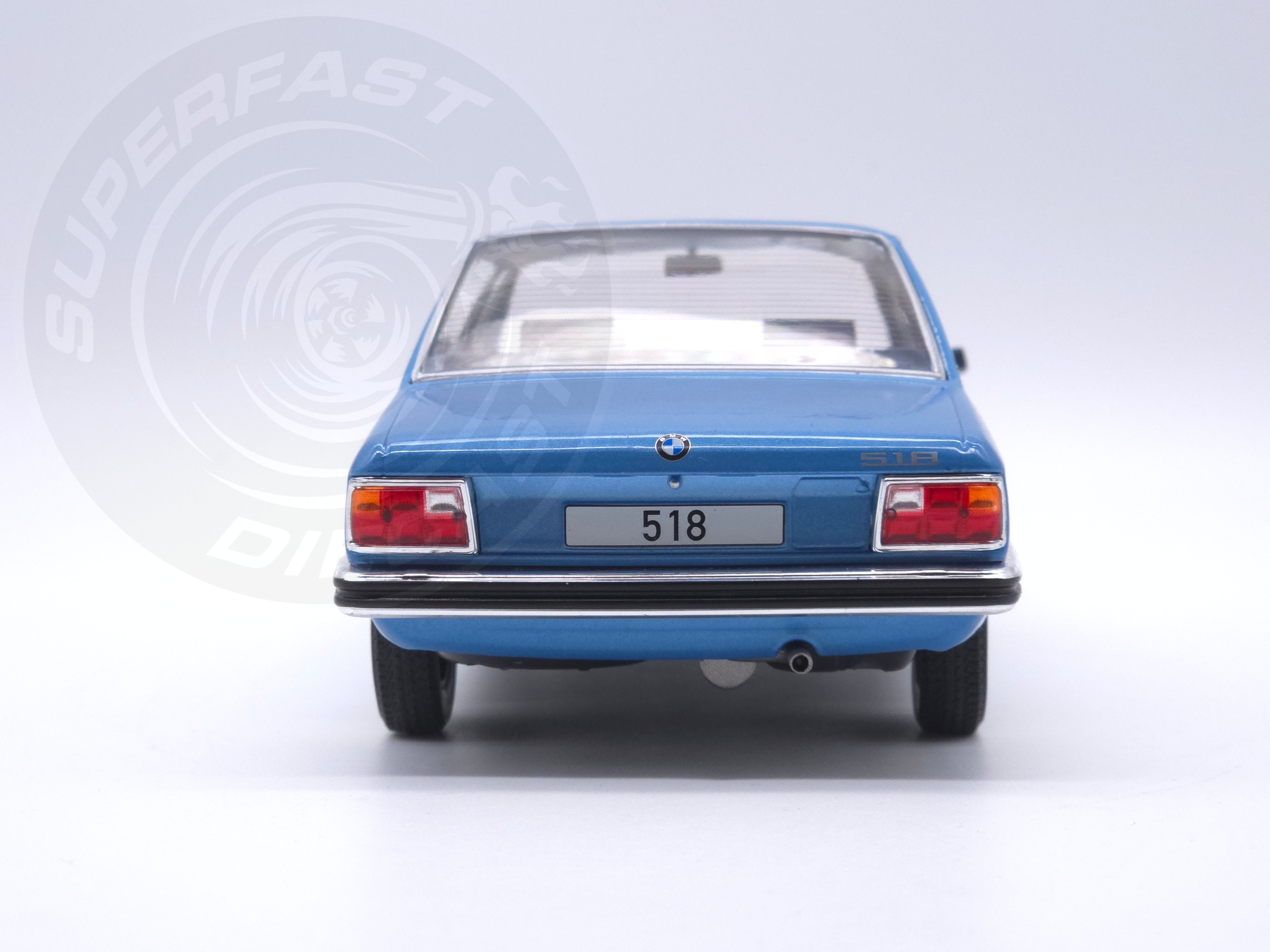 MCG 1:18 Scale Diecast Model Car - 1973 BMW 5 Series (E12), Blue - MCG18541