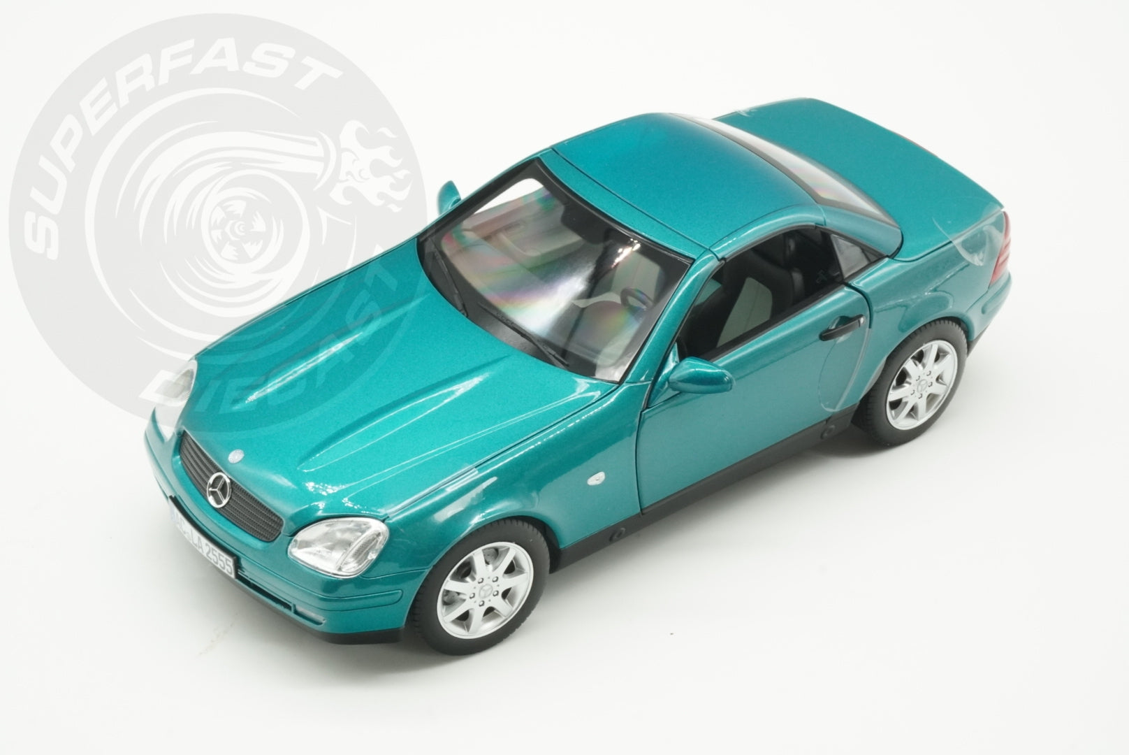 Norev 1:18 Scale Diecast Car - 1996 Mercedes Benz SLK, Vivianit Green - 183021