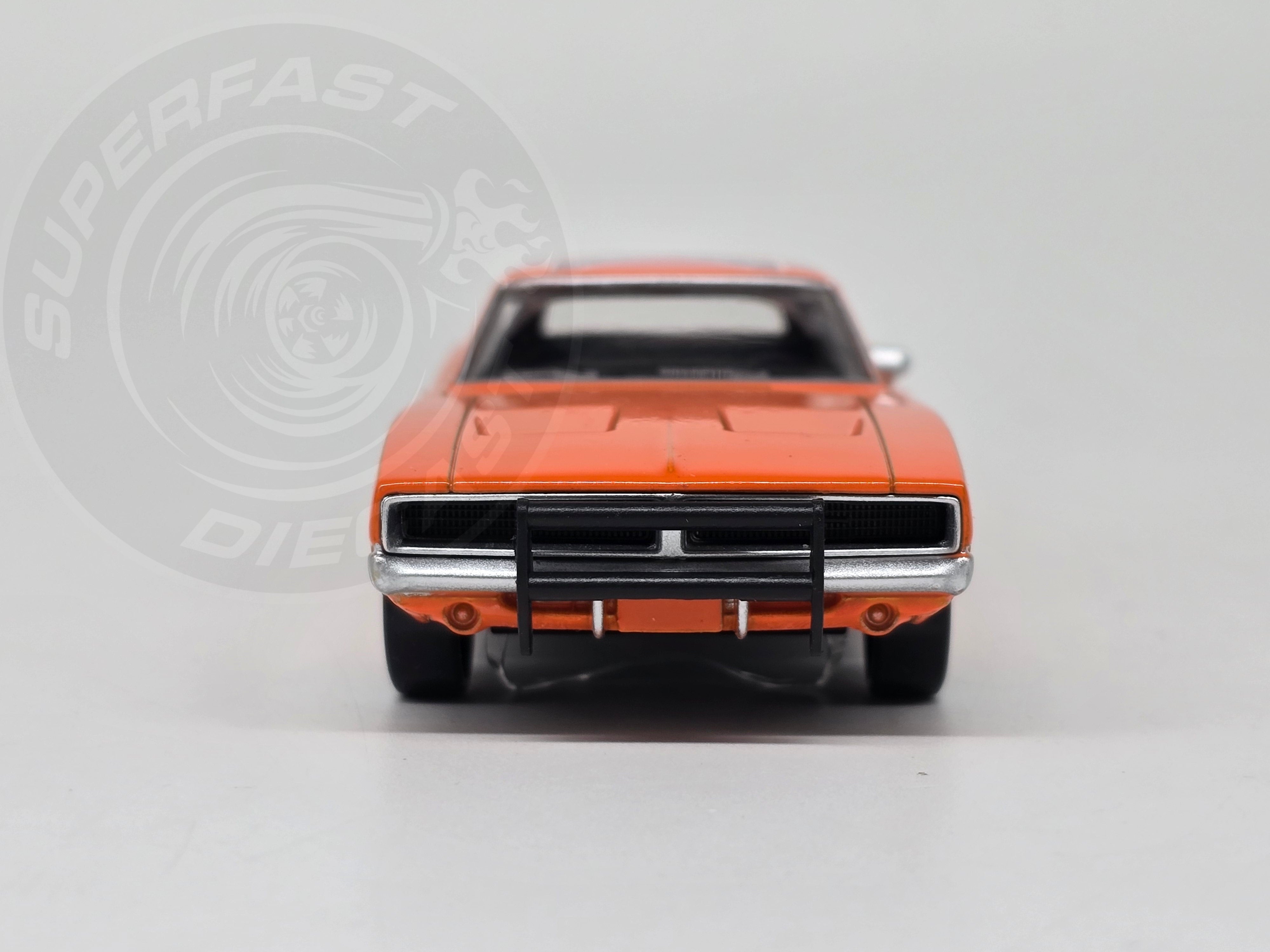 NoRev 1:43 Scale Diecast, 1969 Dodge Charger (Dukes Of Hazzard), Orange - 950003