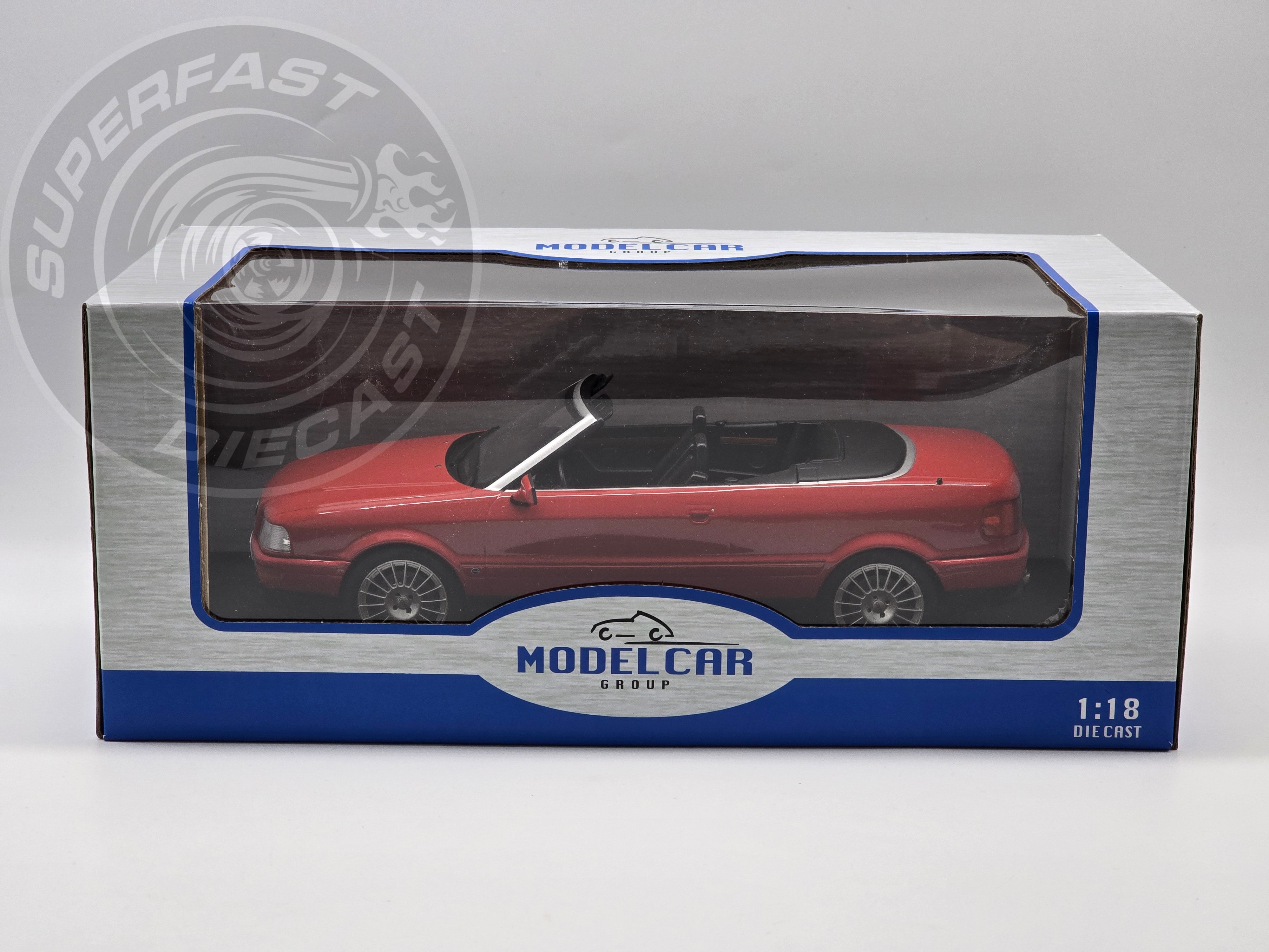 MCG 1:18 Scale Diecast - 1991 Audi 80 Cabriolet, Red - MCG181224