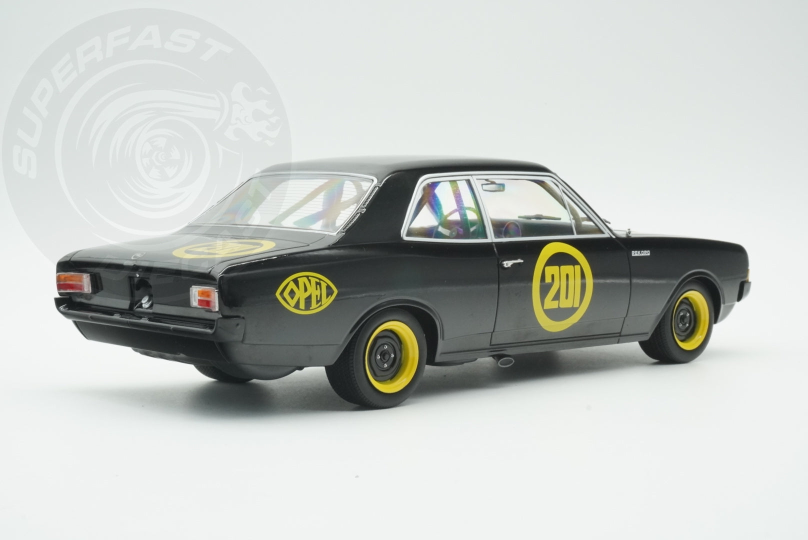MCG 1:18 Scale Diecast - 1967 Opel Rekord C, Black - MCG18560