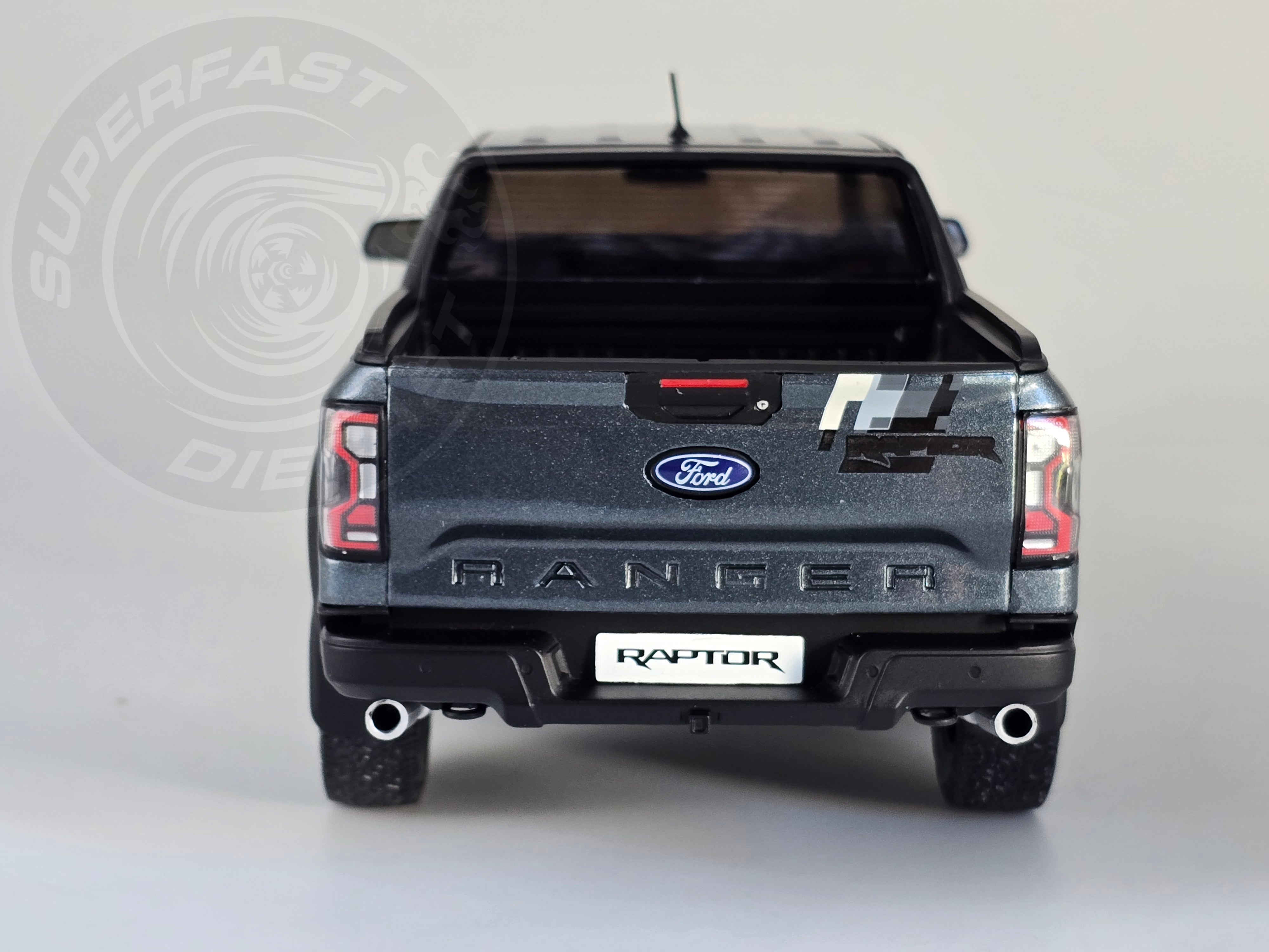 MCG 1:18 Scale Diecast Model Car -  2023 Ford Ranger Raptor, Metallic Grey