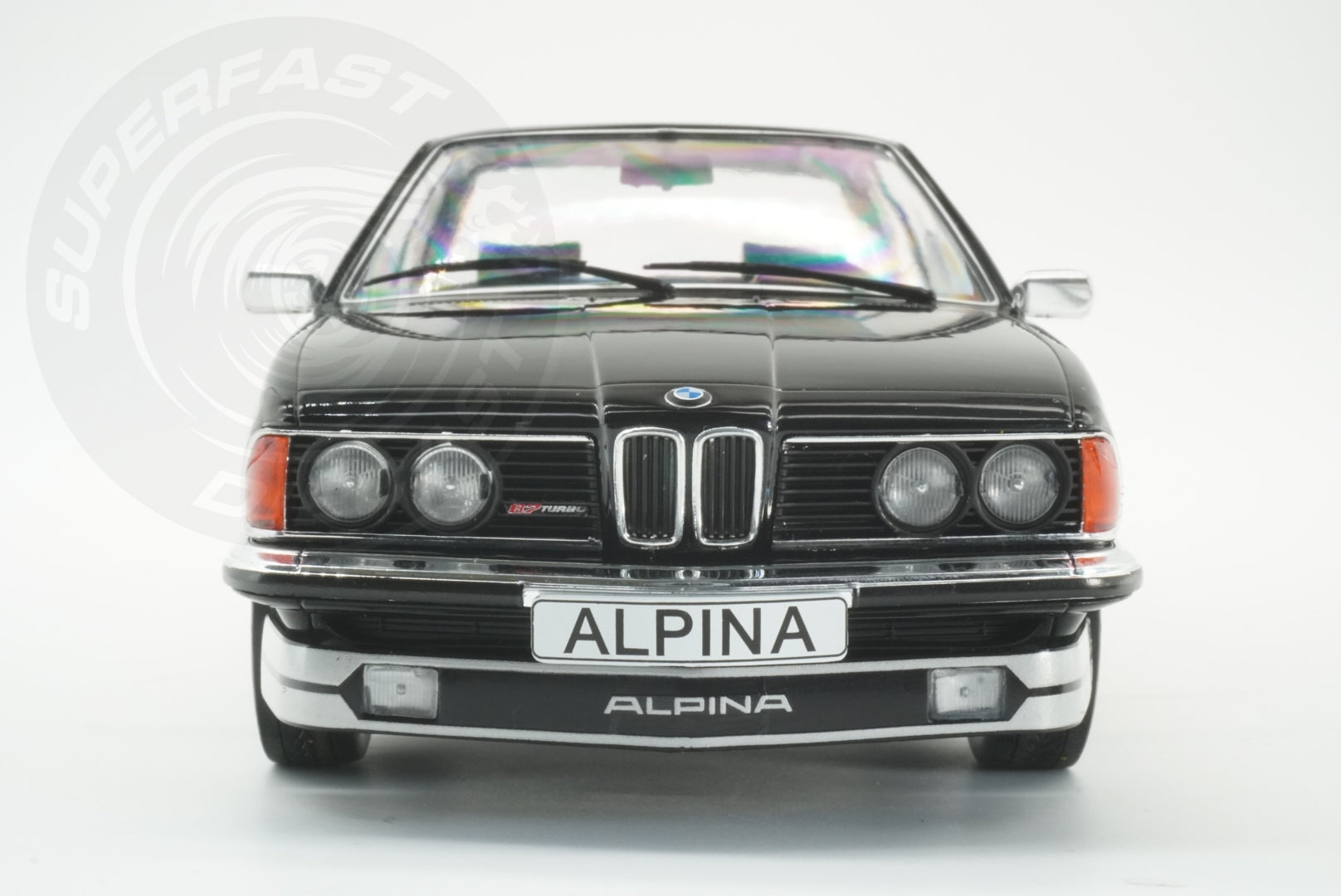 MCG 1:18 Scale Diecast Model Car - 1980 BMW Alpina B7 Turbo (E24), Black - MCG18235