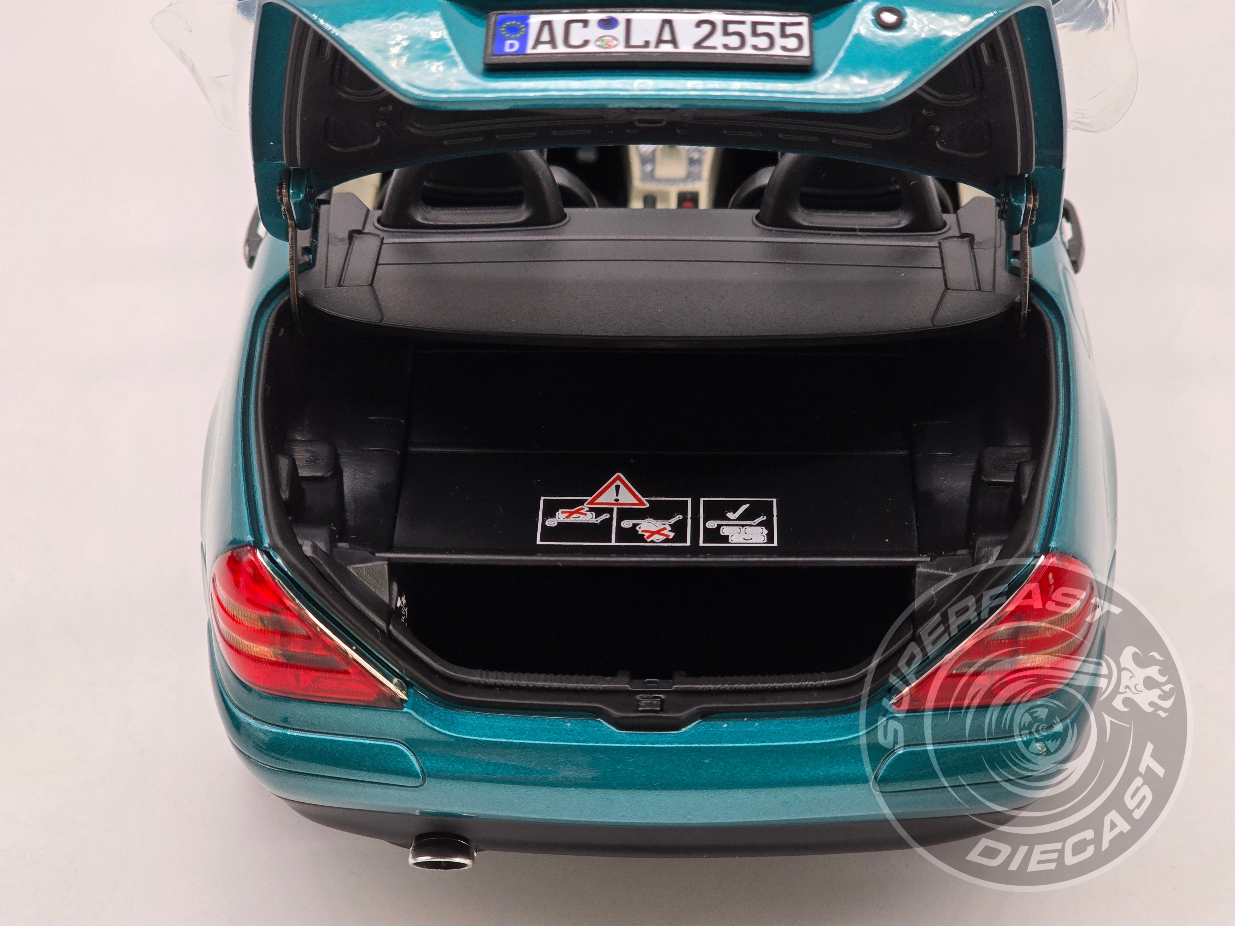 Norev 1:18 Scale Diecast Car - 1996 Mercedes Benz SLK, Vivianit Green - 183021