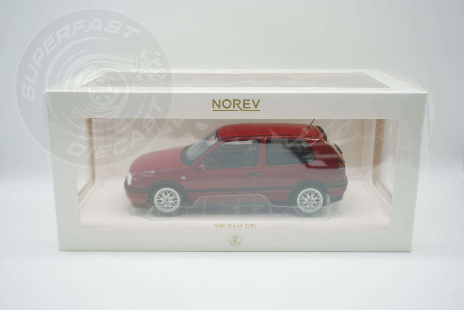 Norev 1:18 Scale Diecast - 1996 VW Volkswagen Golf Mk3, Flash Red - 188418R