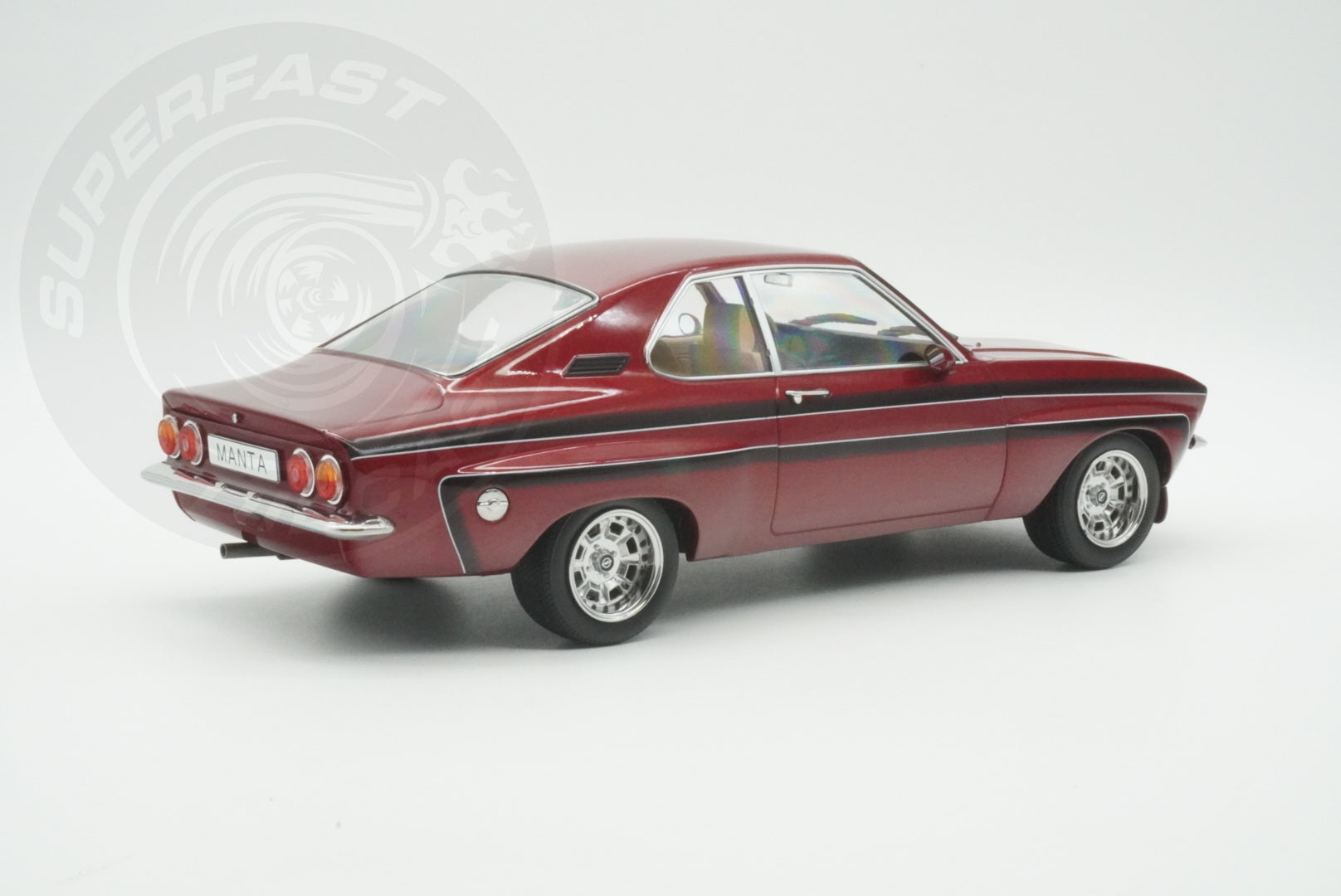MCG 1:18 Scale Diecast - 1974 Opel Manta A Irmscher, Dark Red - MCG18427
