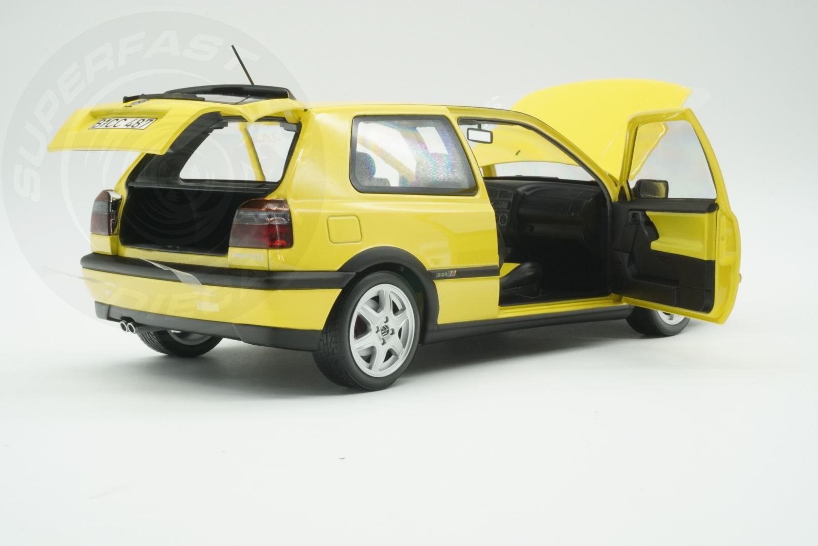 Norev 1:18 Scale Diecast - 1994 VW Volkswagen Golf Mk3 Colour Concept Yellow - 188507