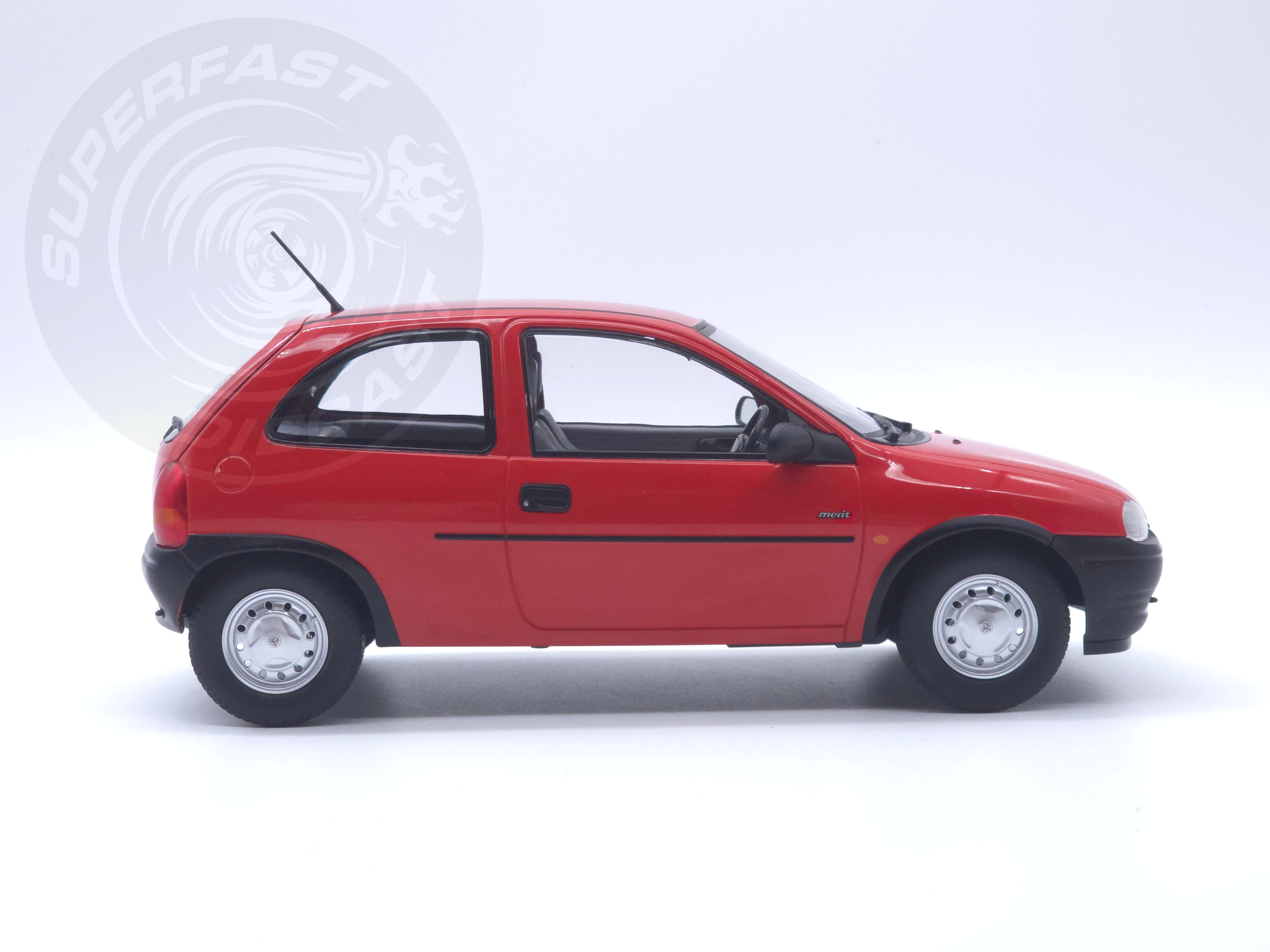 MCG 1:18 Scale Diecast - 1993 Vauxhall Corsa Merit (UK Exclusive RHD), Red - MCG18845