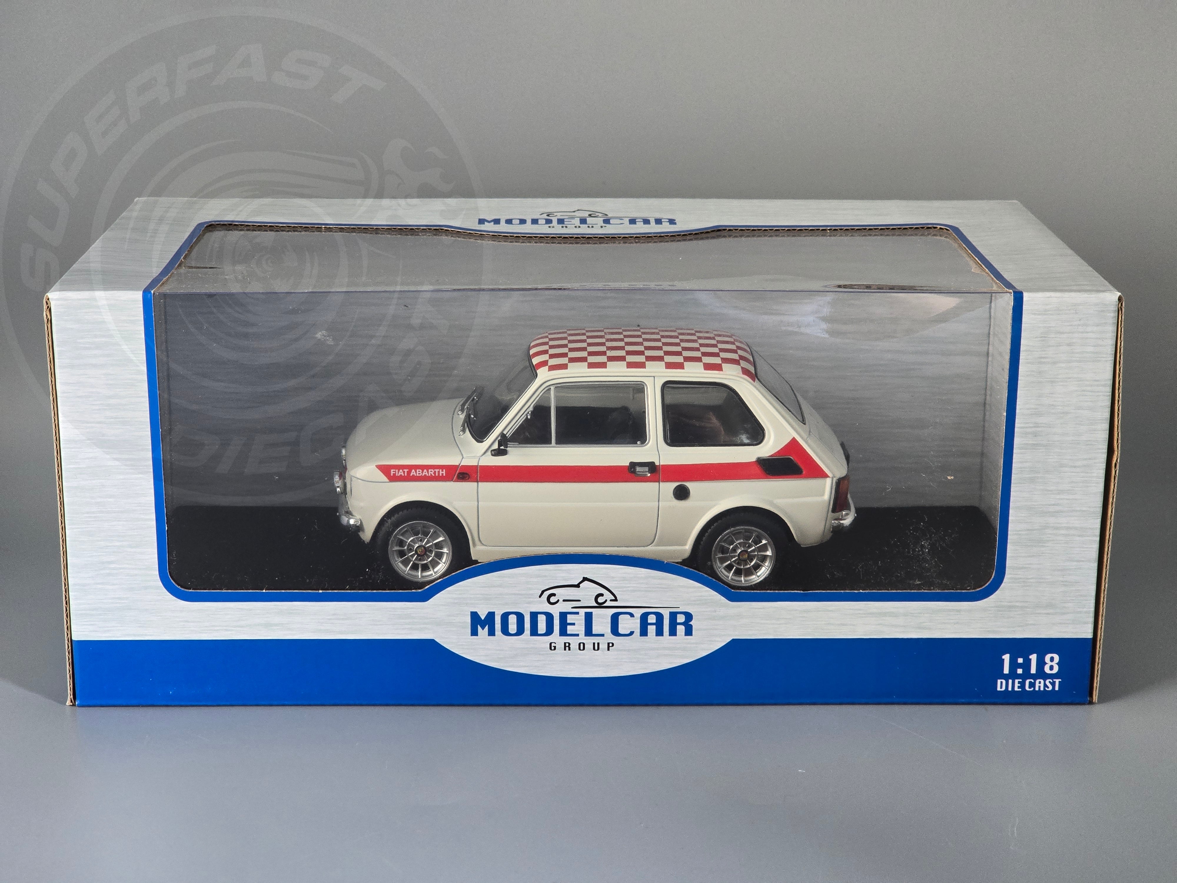MCG 1:18 Fiat 126 Abarth - White with Red Decals