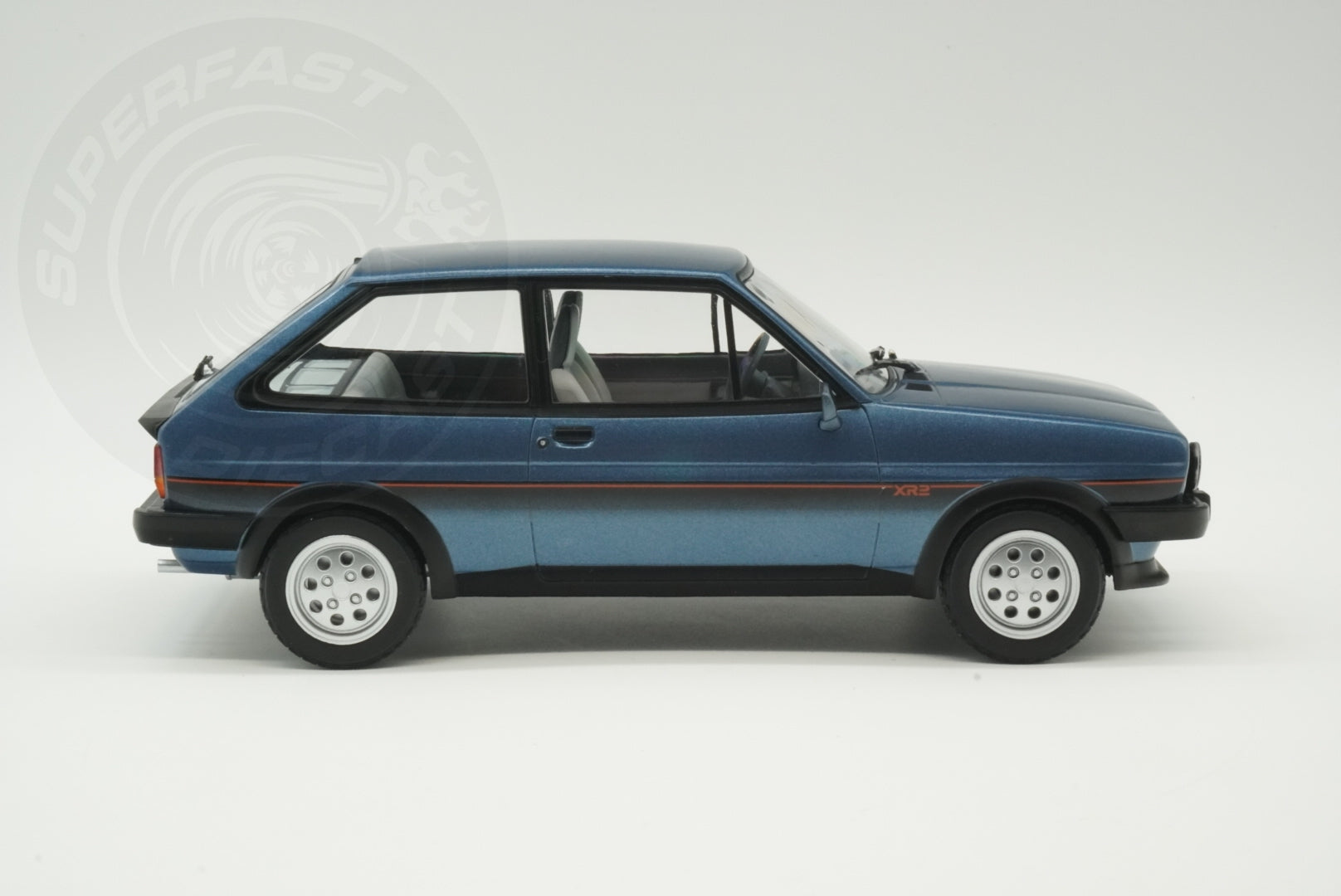 NoRev 1:18 Scale Diecast Model Car, 1981 Ford Fiesta Mk 1 XR2, Blue Metallic - NV182744
