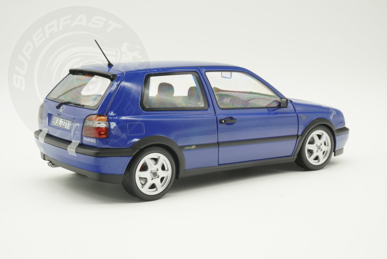 Norev 1:18 Scale Diecast - 1994 VW Volkswagen Golf Mk3 Colour Concept, Jazz Blue - 188506