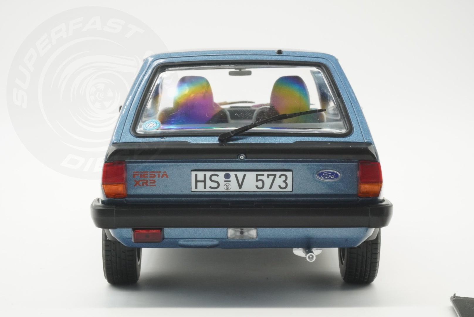 NoRev 1:18 Scale Diecast Model Car, 1981 Ford Fiesta Mk 1 XR2, Blue Metallic - NV182744