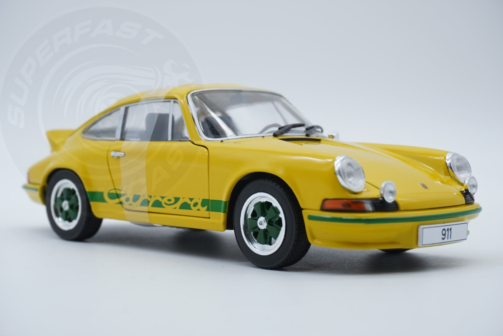 Whitebox  1:24 Scale Diecast - 1972 Porsche 911 Carerra 2.7 RS in Yellow - WB124189