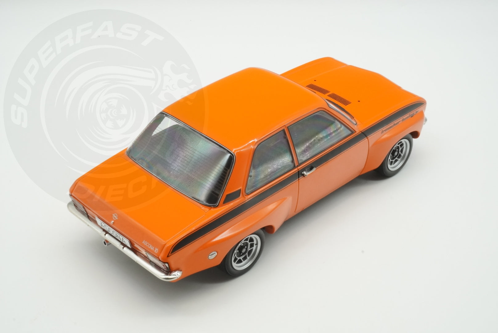 MCG 1:18 Diecast - Opel Ascona A Irmscher, Orange/Black - MCG18839