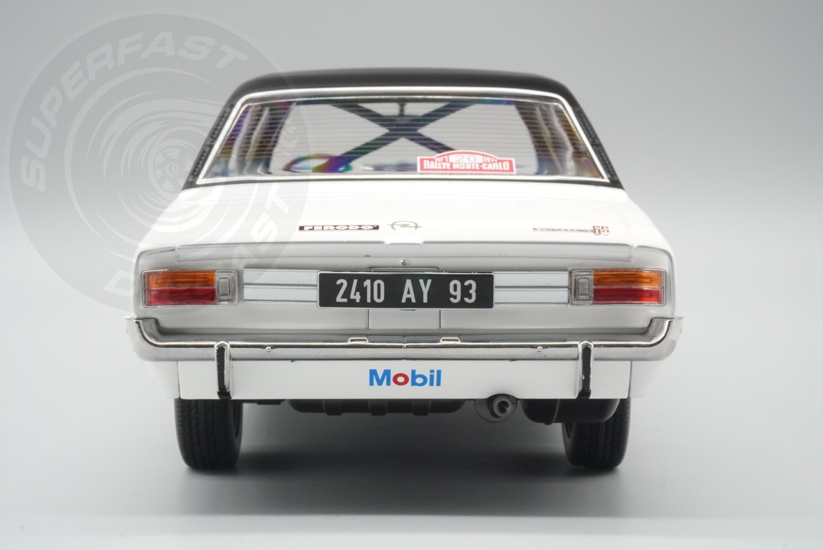 MCG 1:18 Scale Diecast - Opel Commodore Rally WM, Rally Monte Carlo, 1971, #20, H.Greder/P.Pagani, White/Black - MCG18561