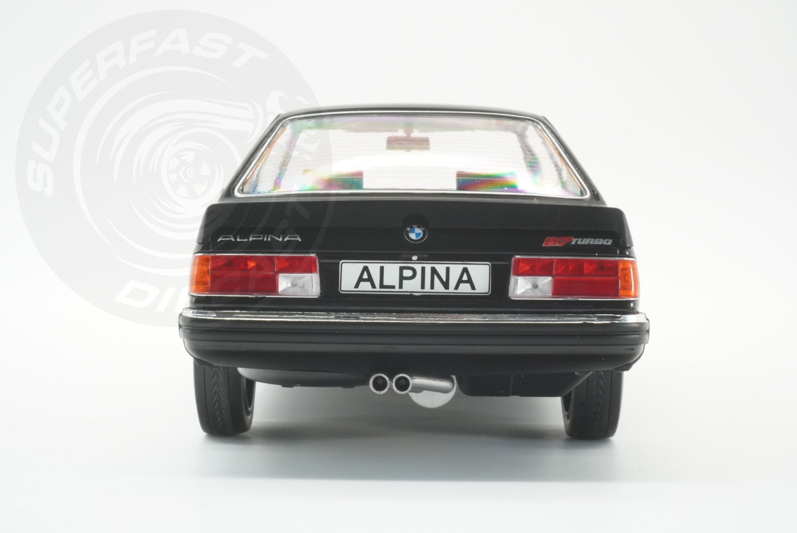 MCG 1:18 Scale Diecast Model Car - 1980 BMW Alpina B7 Turbo (E24), Black - MCG18235