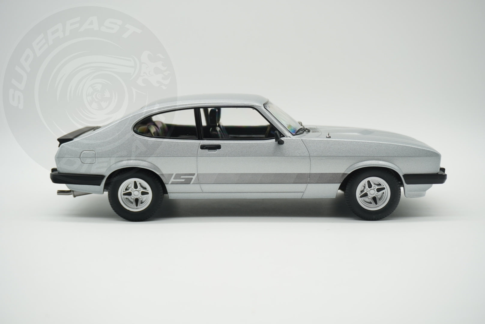 MCG 1:18 Scale Diecast - Ford Capri Mk III (LHD), Silver - MCG18398