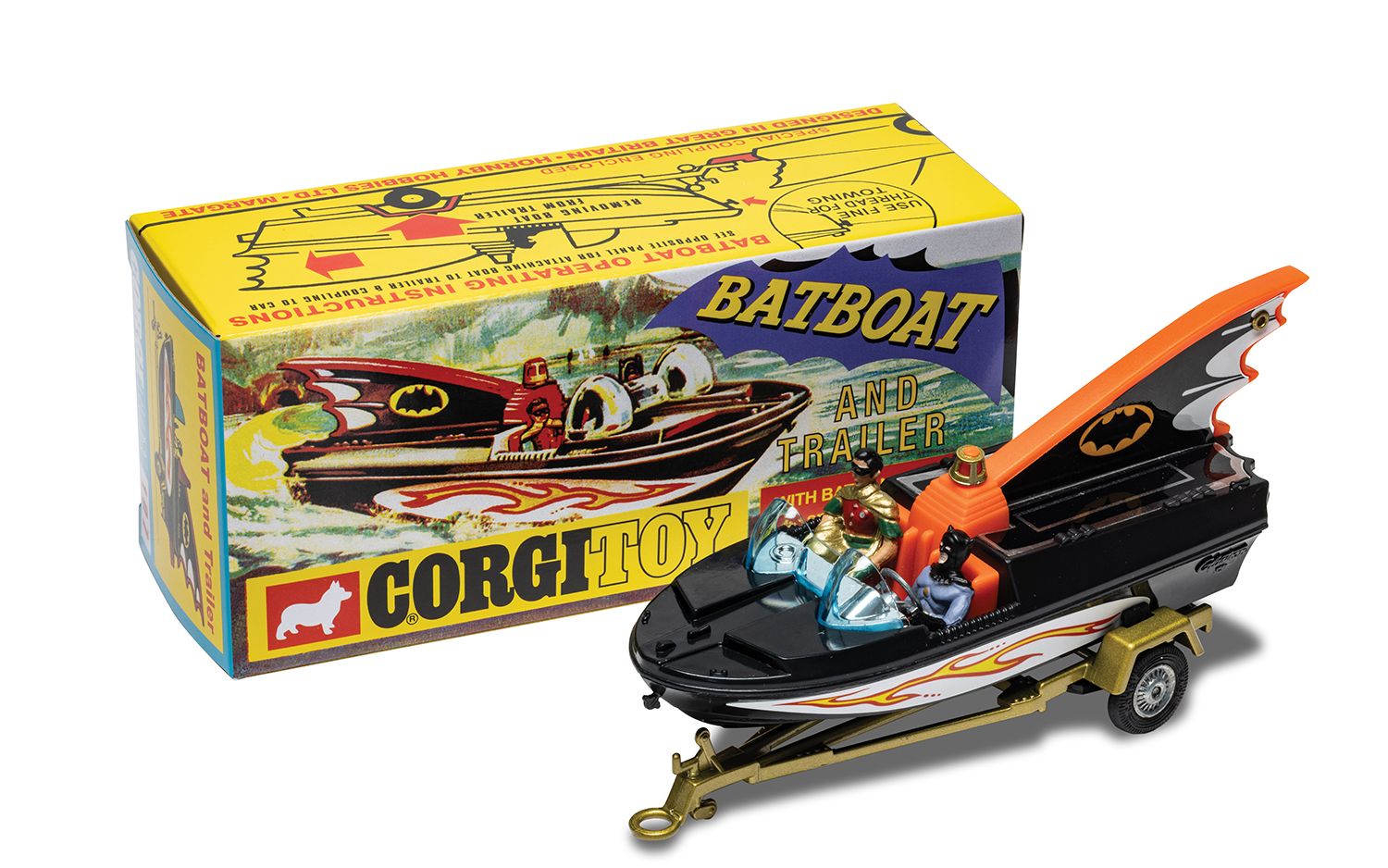 Corgi 1:46 - Corgi Toys 107 - Bat Boat With Batmobile & Robin (Reissue), RT10701
