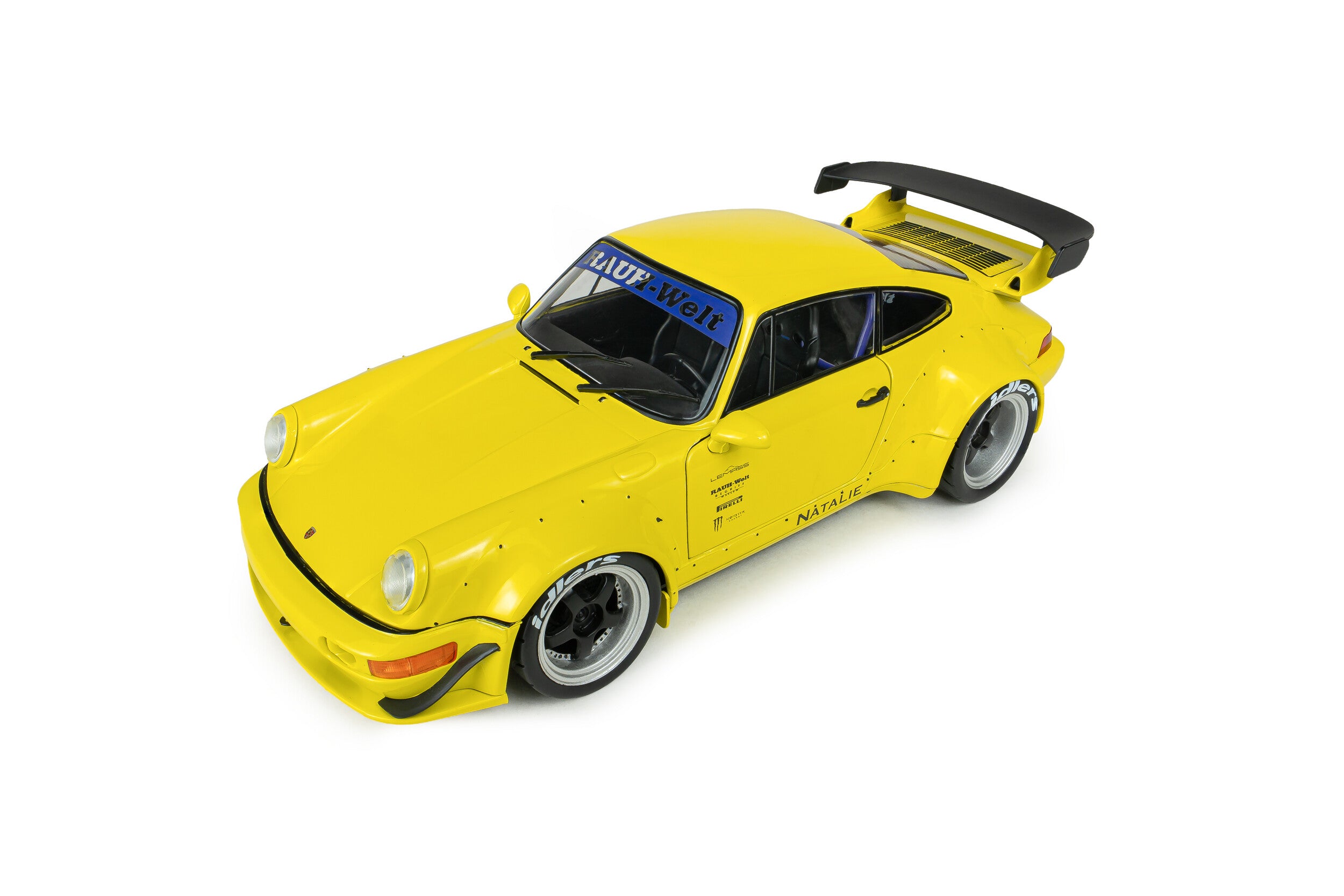 SOLIDO 1:18 Scale Diecast - 2023 Porsche 911 RWB Natalie, Yellow - S1807518