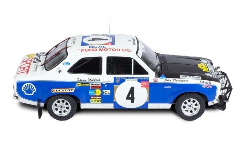 IXO 1:18 FORD ESCORT MK1 RS 1600 #4 H. MIKKOLA-J. DAVENPORT SAFARI RALLY 1973