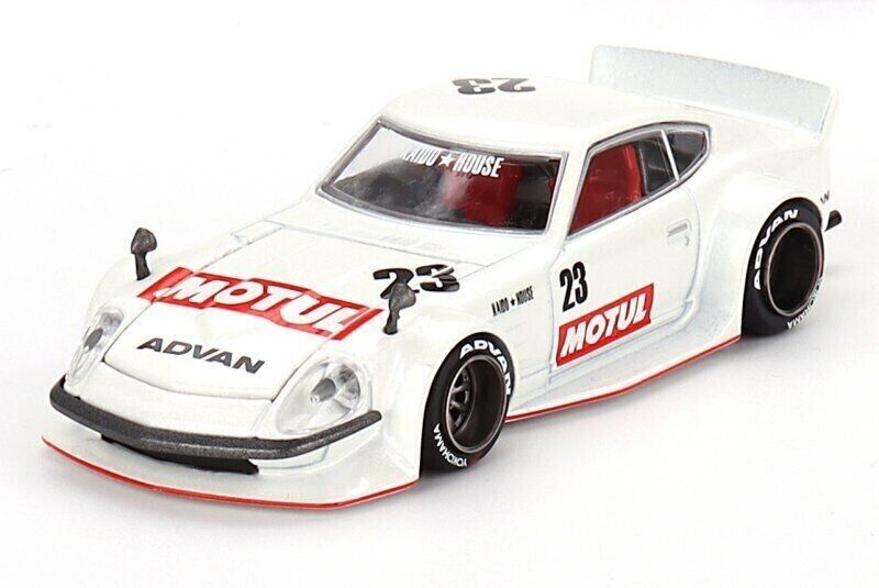 Mini GT 1:64 Scale Kaido House Datsun Fairlady Z Motul V3 White - KHMG064