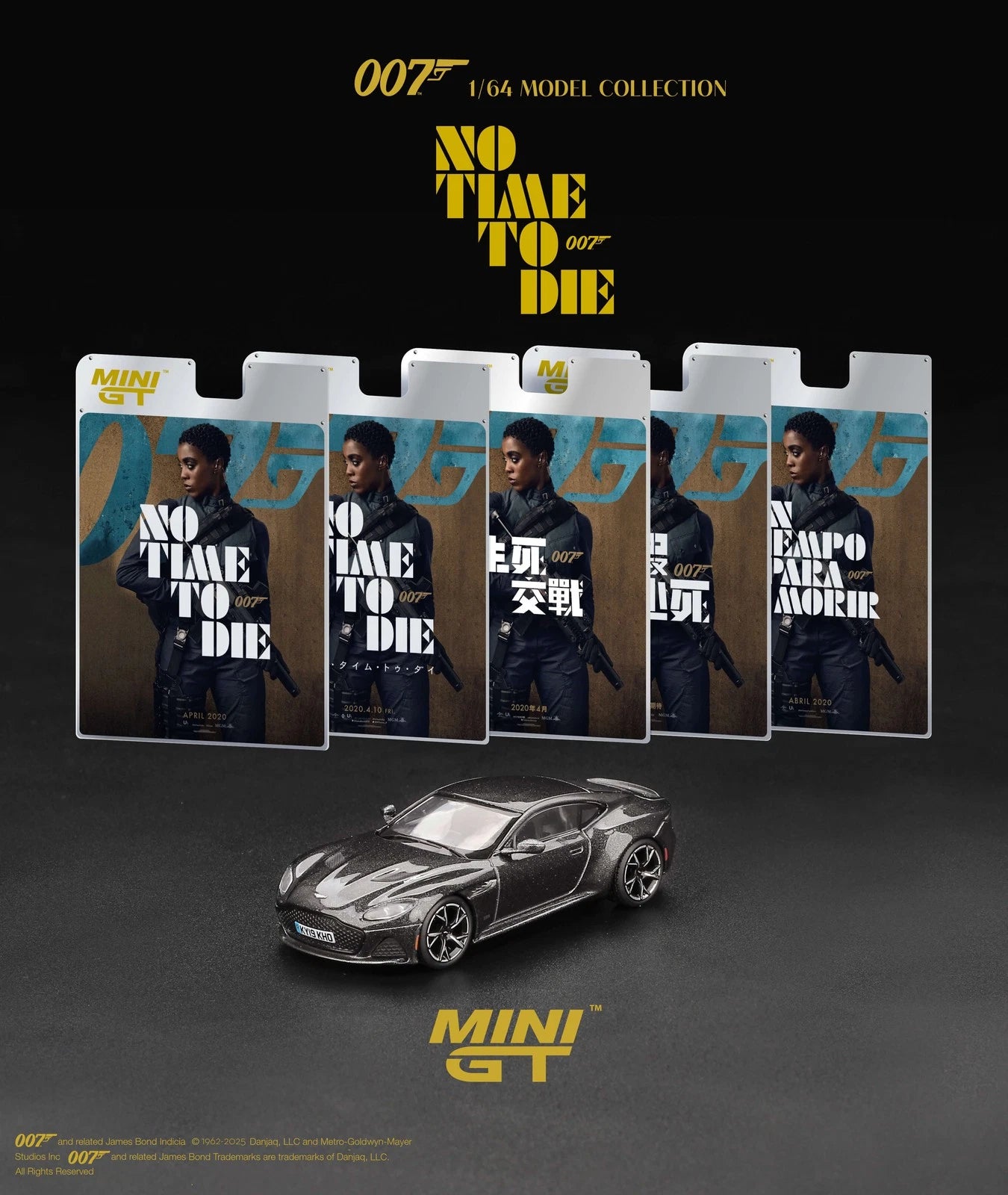 Mini GT 1:64 Aston Martin DBS James Bond 007 No Time to Die English RHD - BLISTER PACKAGING - MGT00904-007E