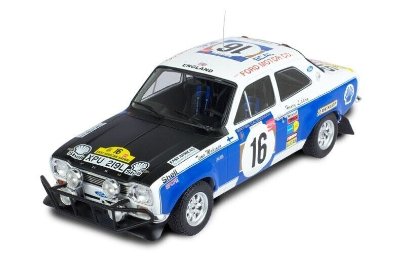 IXO 1:18 FORD ESCORT MK1 RS 1600 #16 T. MÄKINEN-H. LIDDON SAFARI RALLY 1973