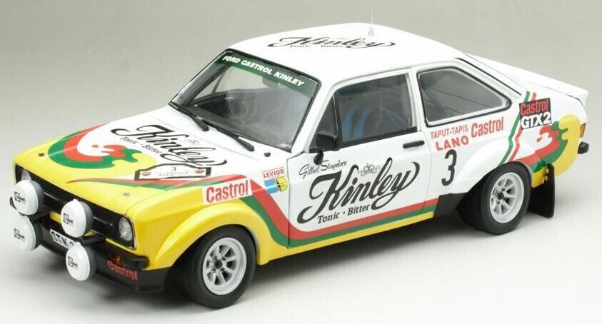 SUNSTAR 4664 1:18 Scale Ford Escort Mk2 RS1800 2nd Ypres 24hr Rally 1978 Kinley