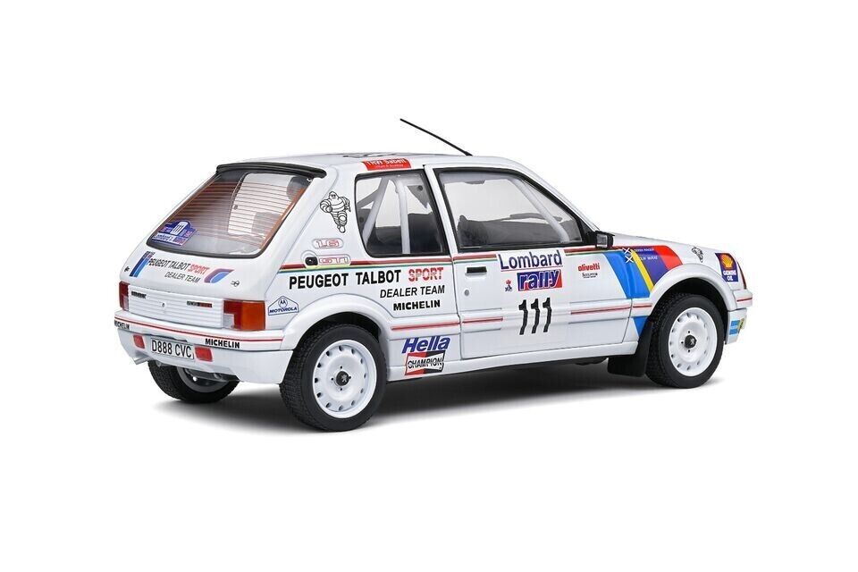 Solido 1:18 Diecast Model - Peugeot 205 GTi Lombard RAC Rally 1988 Colin McRae