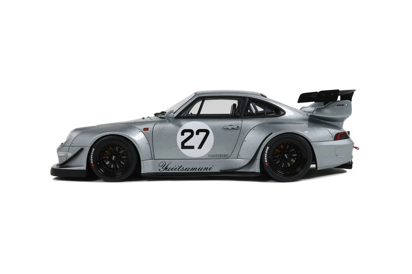 GT Spirit 1:18 Scale Resin, 2024 Porsche 911 RWB Yuiitsumuni - Silver - GT522