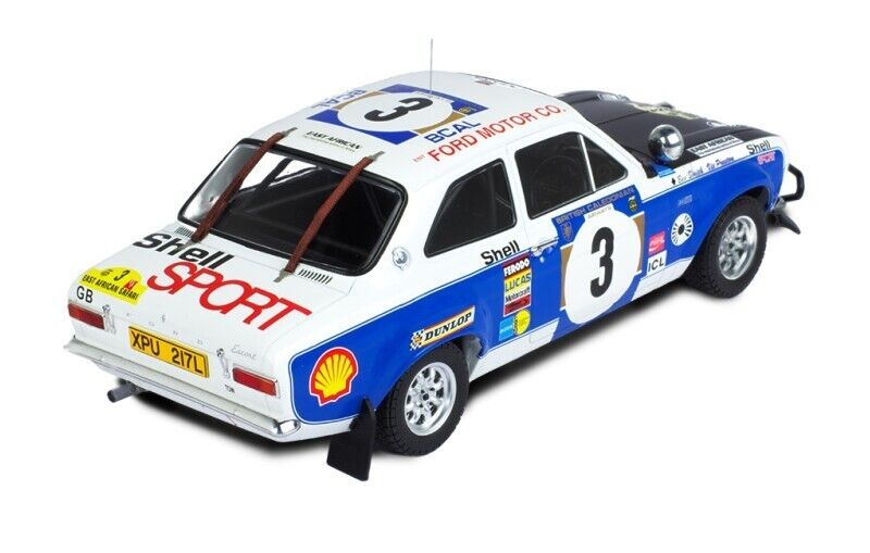 IXO 1:18 FORD ESCORT MK1 RS 1600 #3 V. PRESTON JR.-B. SMITH SAFARI RALLY 1973