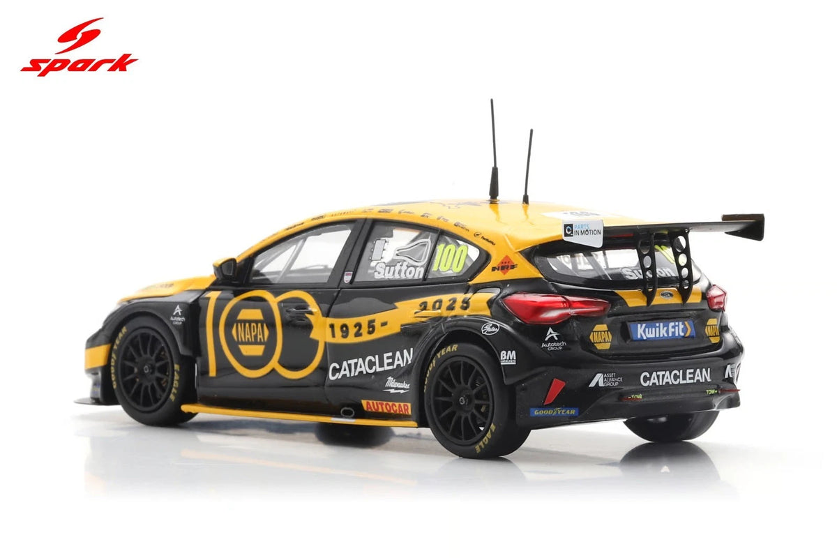 Spark 1:43 Resin – Ford Focus ST NAPA Racing No.100 Ashley Sutton BTCC – Brands Hatch Indy 2025 – 100 Years of NAPA – Limited Edition - UK041