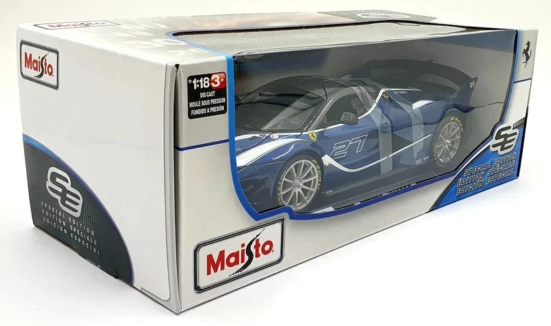 MAISTO 1:18 Diecast Scale - Ferrari FXX X in Blue