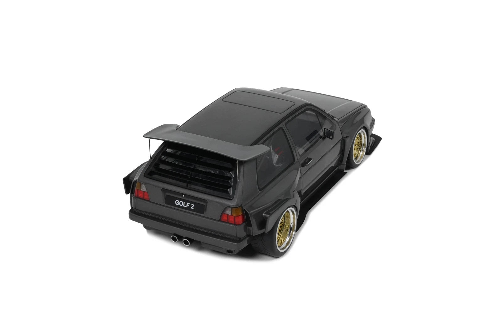 OTTO 1:18 Scale Resin Model Car - 2021 VW VOLKSWAGEN GOLF II GTI  BY KHYZYL SALEEM, ASCOT GREY METALLIC - OT476
