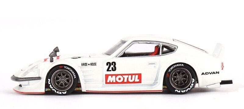 Mini GT 1:64 Scale Kaido House Datsun Fairlady Z Motul V3 White - KHMG064
