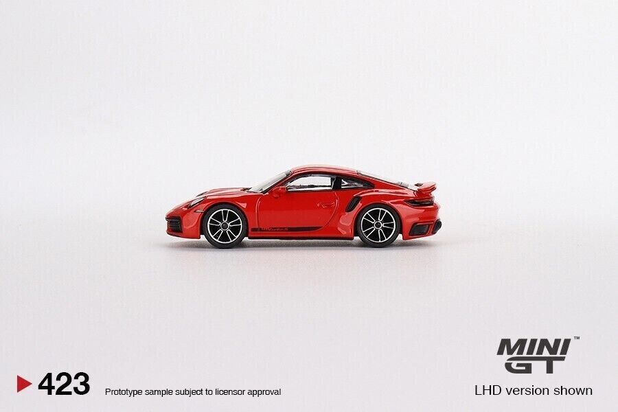 Mini GT 1:64 Diecast Car Porsche 911 Turbo S Guards Red (RHD) 423