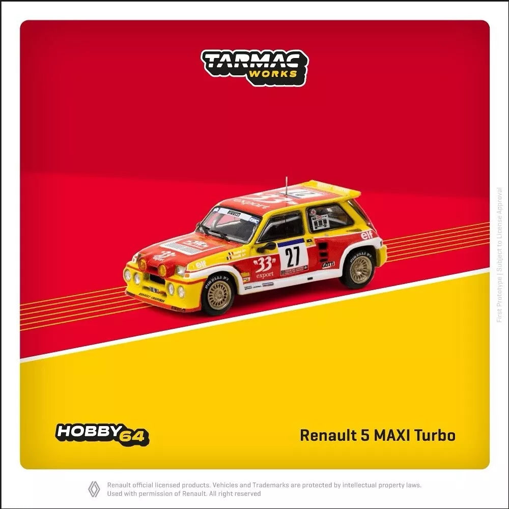 TARMAC WORKS 1:64 Scale - Renault 5 MAXI Turbo, Tour de Corse 1985