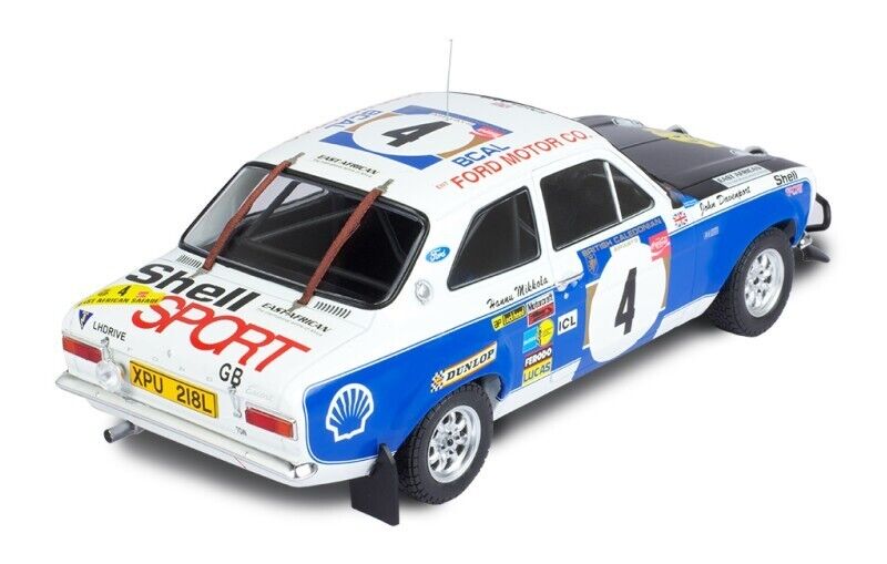 IXO 1:18 FORD ESCORT MK1 RS 1600 #4 H. MIKKOLA-J. DAVENPORT SAFARI RALLY 1973