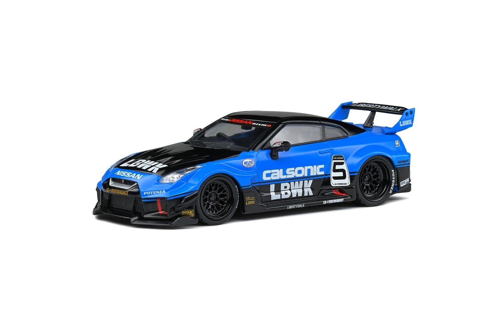 SOLIDO 1:43 Diecast Model Car, Nissan Skyline GT-R (R35) Silhouette Calsonic