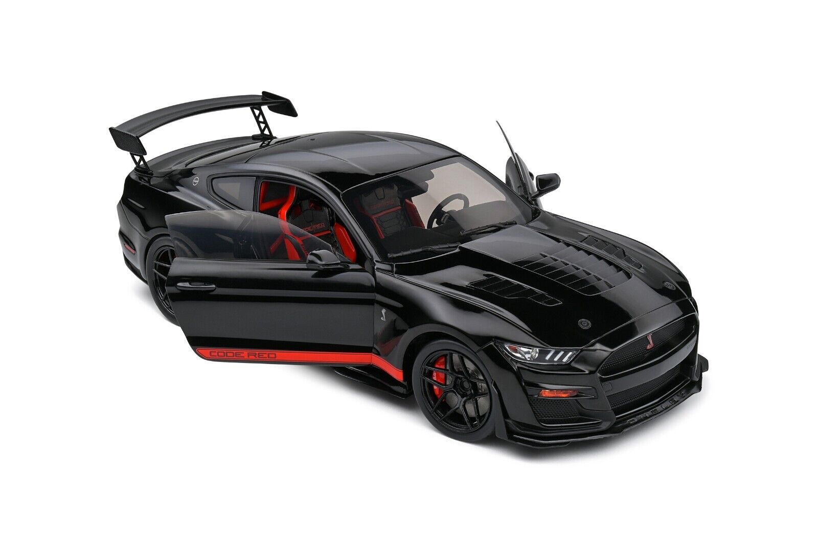 SOLIDO 1:18 Scale Diecast Car 2022 Ford Shelby Mustang GT500 CODE RED - Black