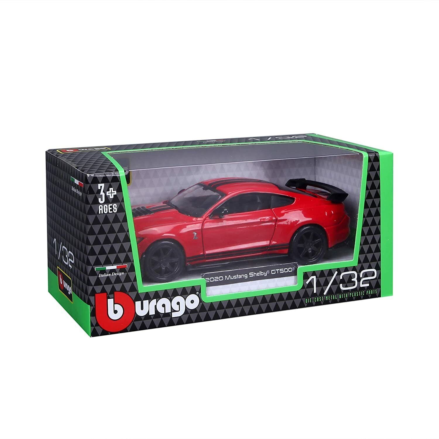 Bburago 2020 Mustang Shelby GT500 in Red 1:32 Scale Diecast Model Car New in Box