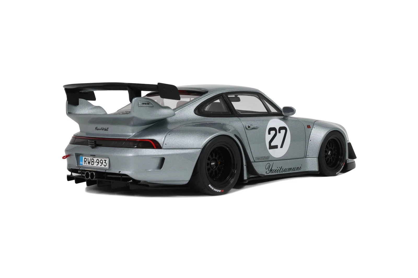 GT Spirit 1:18 Scale Resin, 2024 Porsche 911 RWB Yuiitsumuni - Silver - GT522