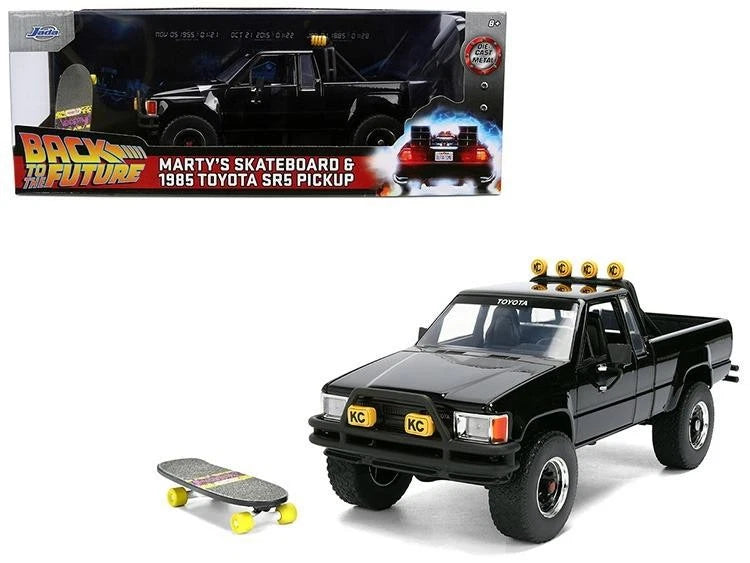 Jada 1:24 Scale - Back To The Future Marty's Skateboard and 1985 Toyota SR5 Pickup - 36479